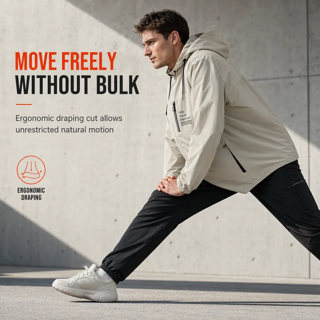 🔥LAST DAY SALE 70% OFF👍✨🌧️ Weather Protection, Everyday Versatility | Men's Detachable-Hood Windbreaker