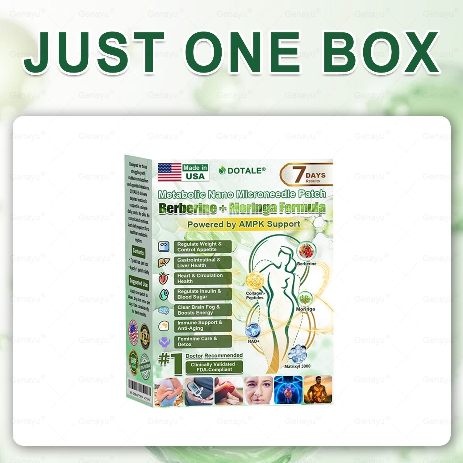 DOTALE® Metabolic Nano Microneedle Patch🎄(Just once a day, visible changes in 7 days）Berberine + Moringa Formula ✅ For obesity, Loose skin,diabetes, sleep apnea, joint issues, and more 💥💥