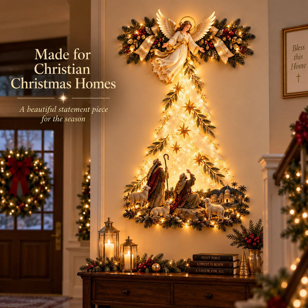 Angels Over Bethlehem Wall Light
