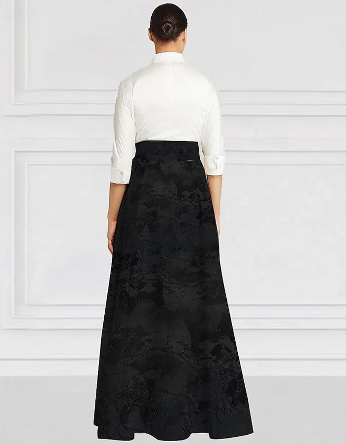 A-line Elegant Vintage Shirt Collar Floor Length Maxi Dress
