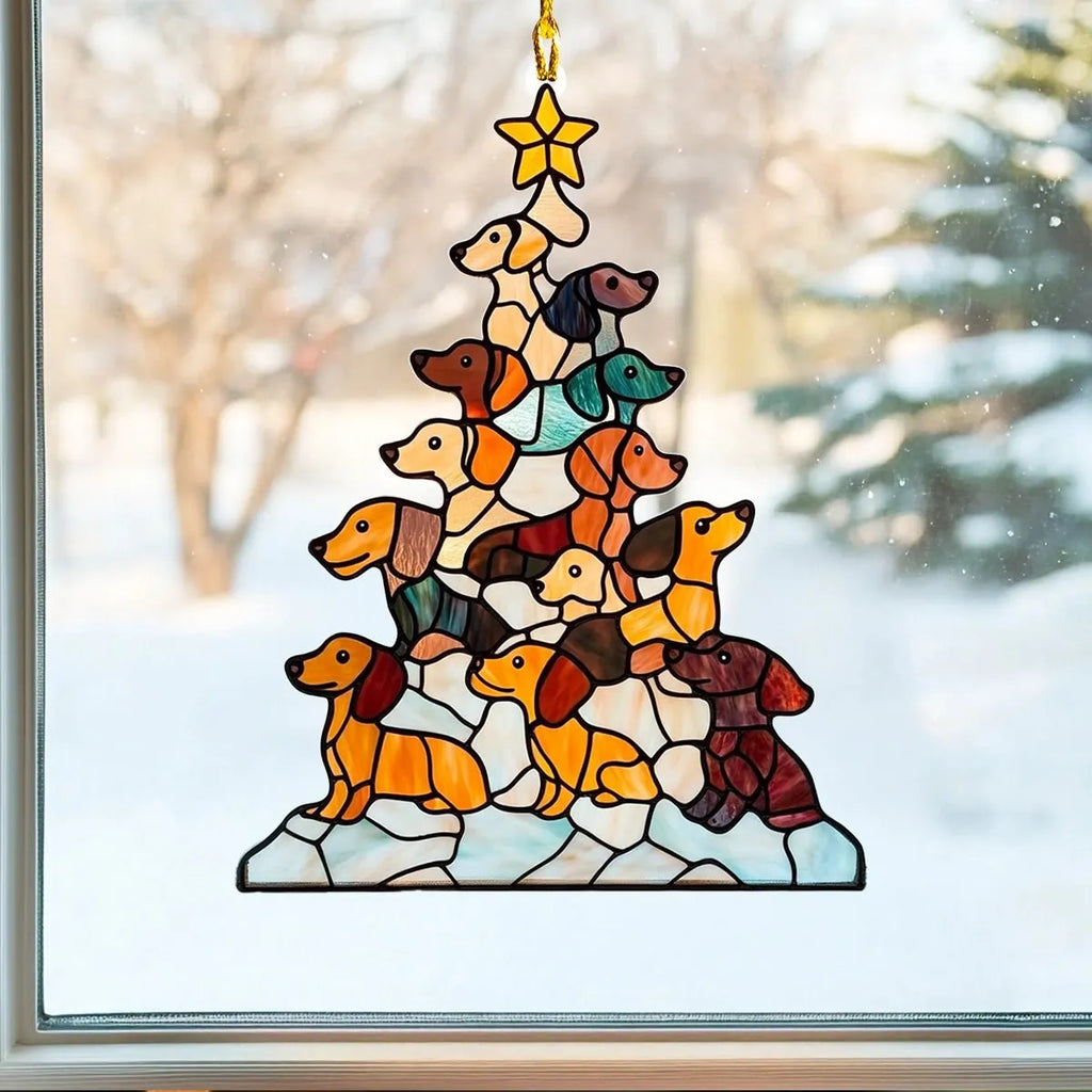 Cute Dachshund Christmas Tree Ornament