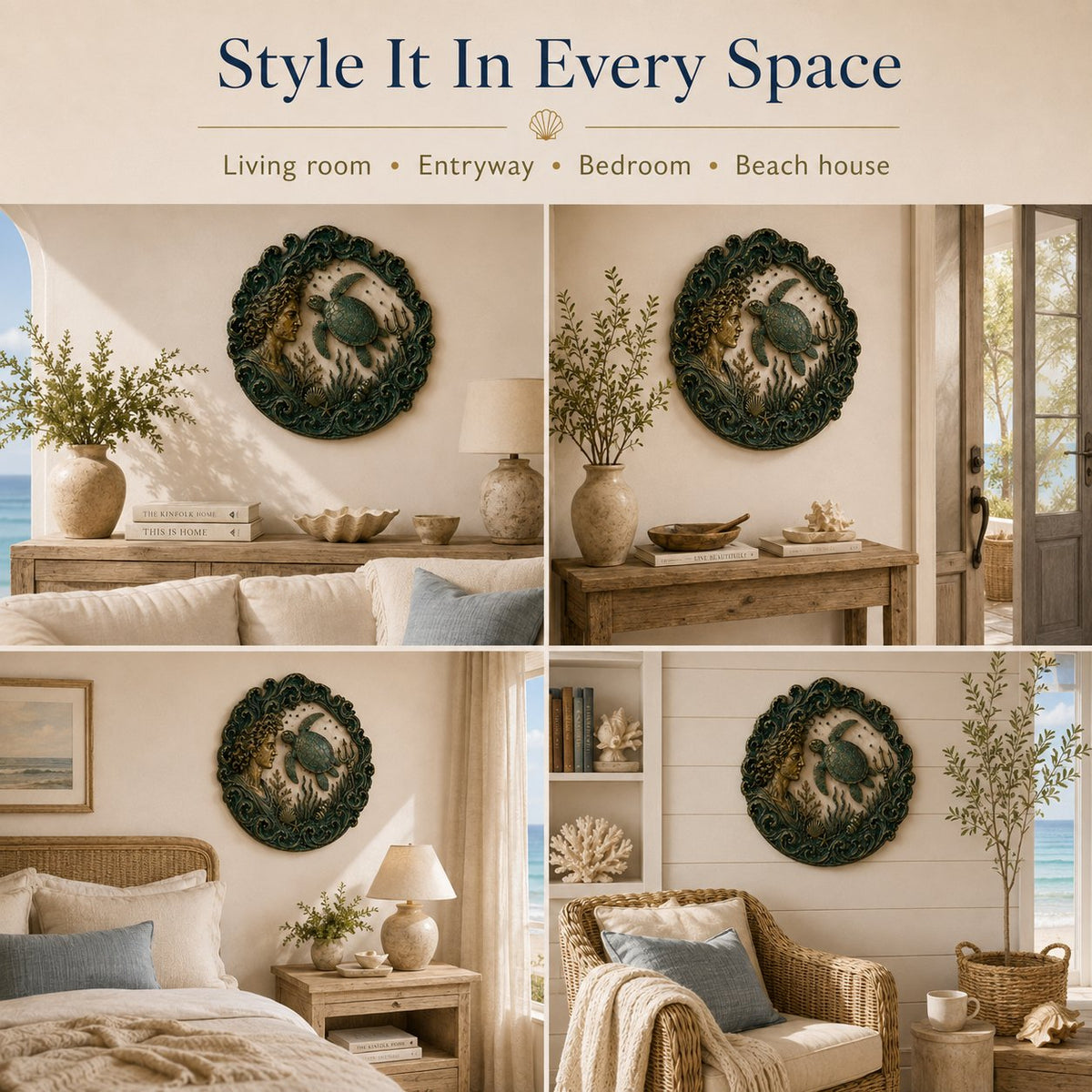 🌊 🔱Vintage Ocean Theme Wall Decor Collection