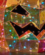 Iridescent Halloween Pumpkin 12", LED lights