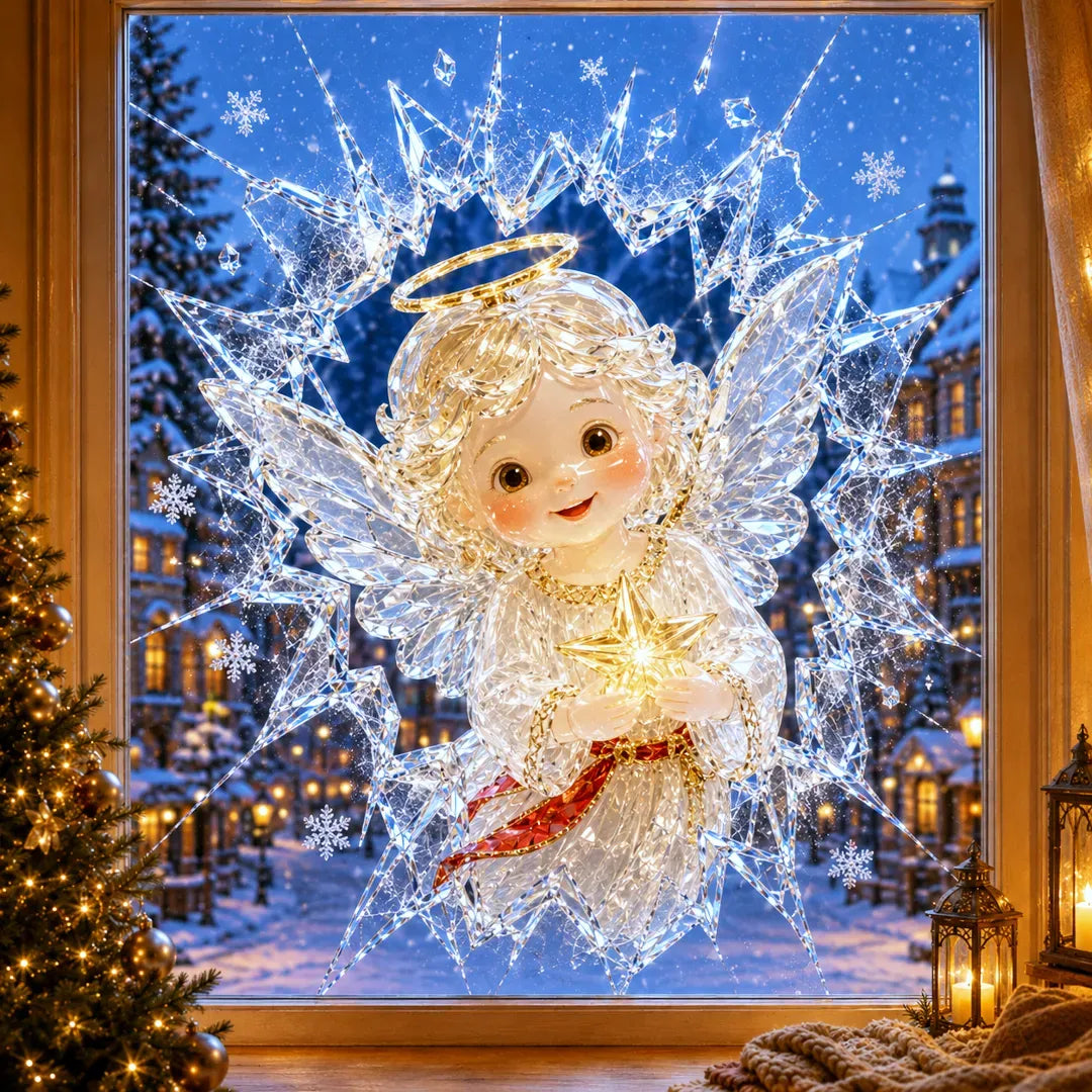 Crystal Christmas Break-In Window Decal