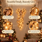 ✨Last Day 49% OFF✨Guardian Angel Starfall CascadeTM – Lighted Faith & Blessing Christmas Wall Decor✨