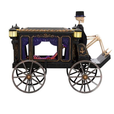 5 ft. Grave & Bones Animated LED Hearse