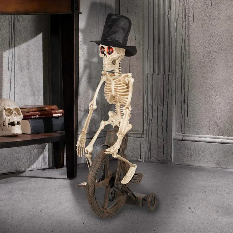 Animated Skeleton Riding Bike