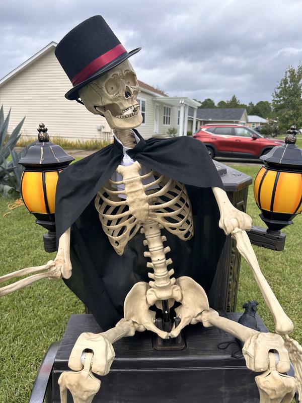 5 ft. Grave & Bones Animated LED Hearse