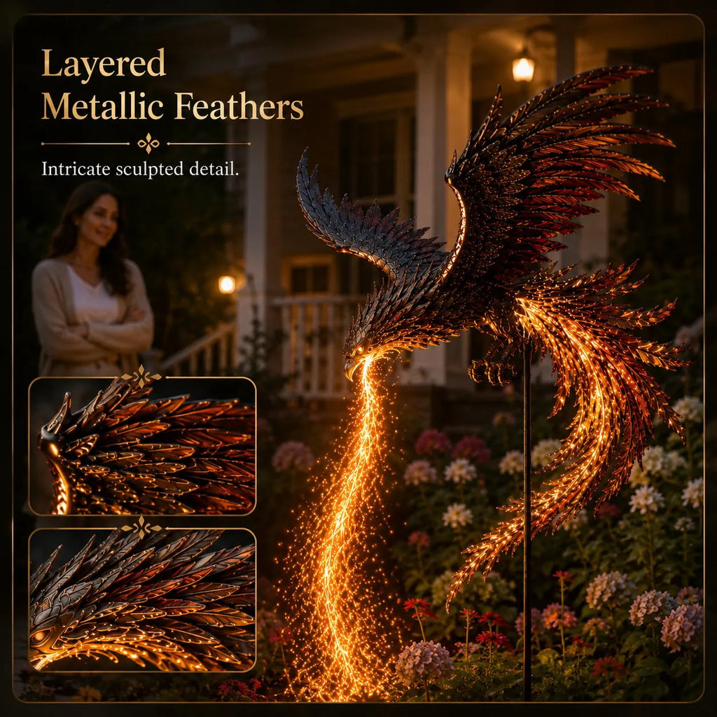 Solar Phoenix Garden Stake Light
