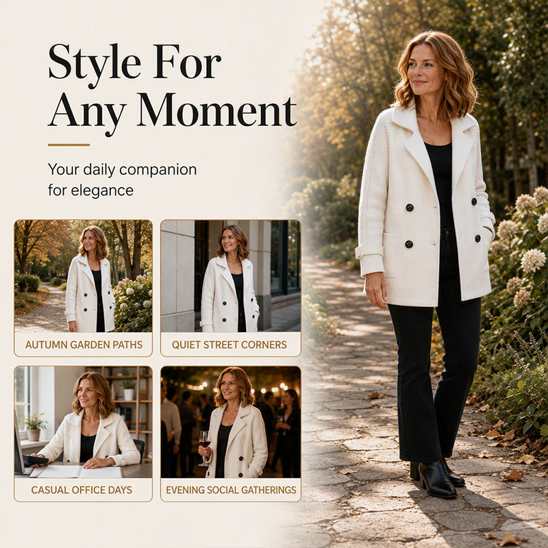 ⏳LAST DAY SALE 50% OFF!!🔥Women's Casual Double Breasted Lapel Coat🧥FREE SHIPPING🚚🇬🇧