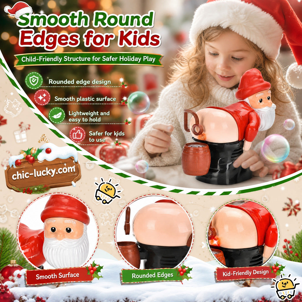 ⏳LAST DAY SALE ONLY ￡11.99!!🎅🎁 50% OFF! Santa Bubble Maker – one-click automatic bubbles with music & lights. Safe rounded edges, perfect Christmas gift for grandkids! 🫧✨