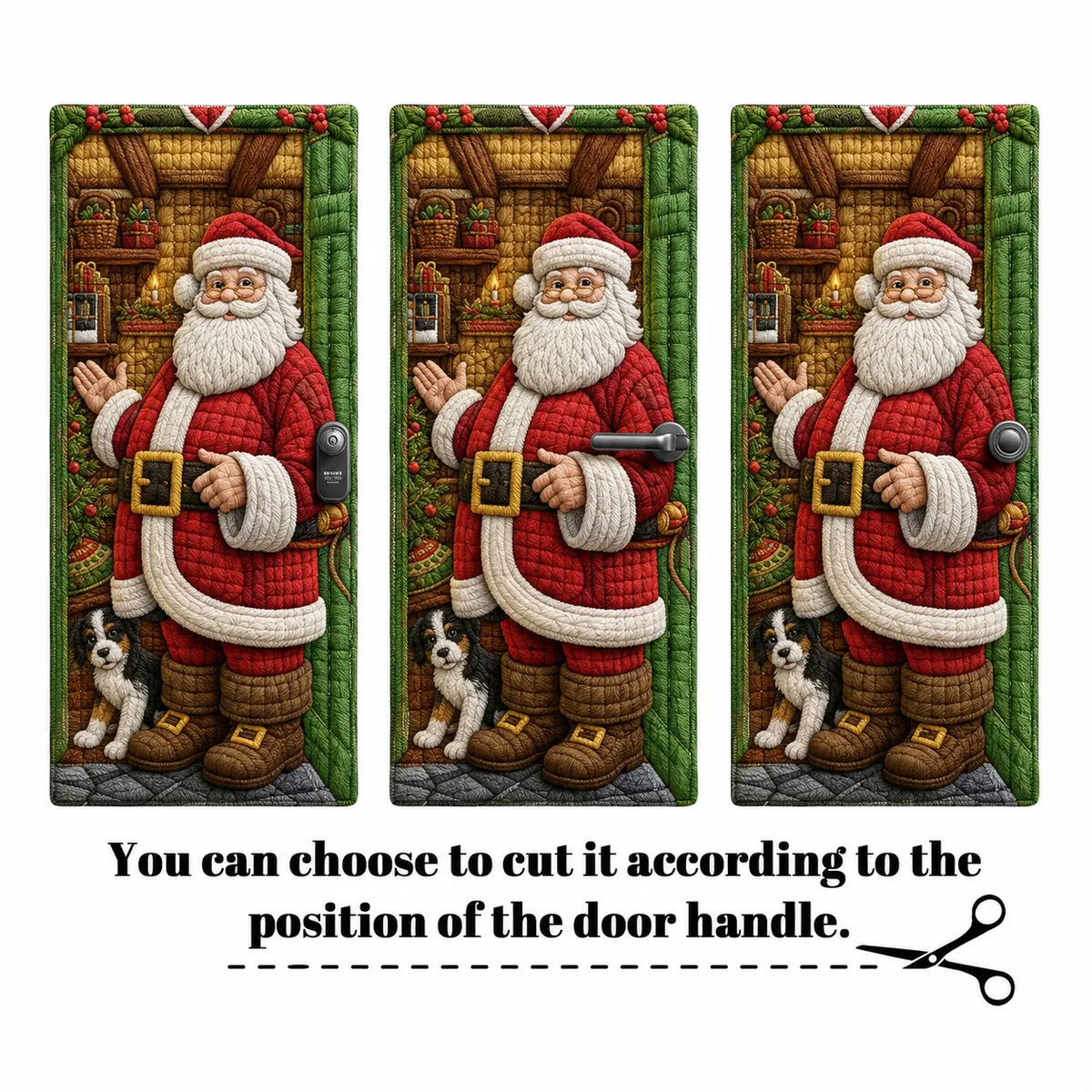 3D Christmas front door decoration