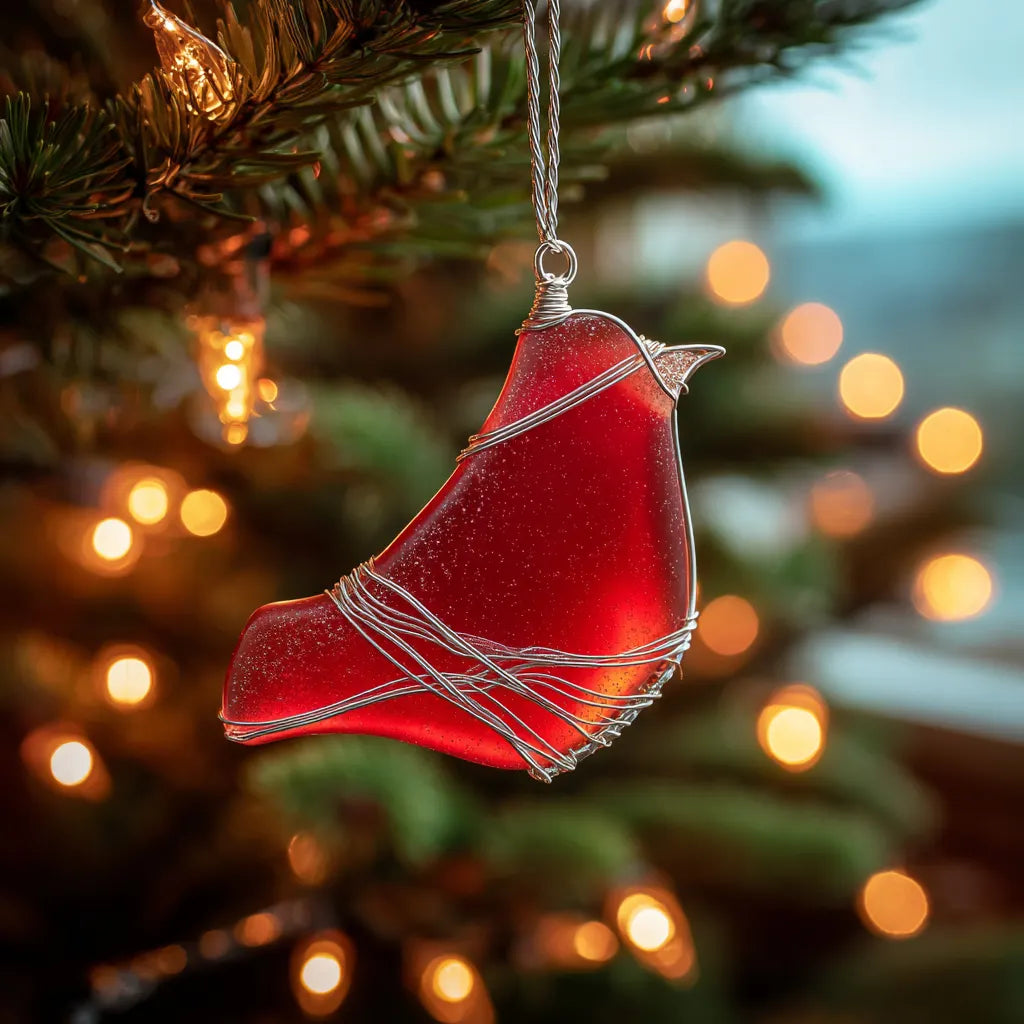 Sea Glass Birds Ornament