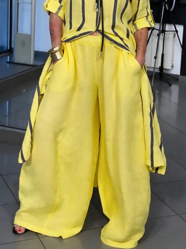 Casual Plain Straight Pants