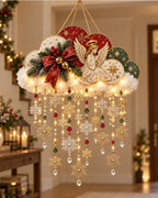 Angelic Christmas Snowfall Cloud – Lighted Hanging Holiday Decor☁️