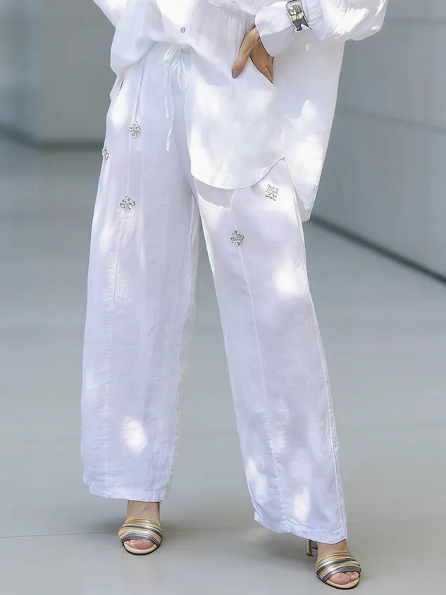 Casual Plain Straight Pants