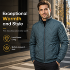 🔥LAST DAY SALE 70% OFF👍✨Men’s Premium Winter Coat – Wind-Blocking Chevron Weave with Plush Lamb Fleece Lining & Tailored Fit ❄️🧥