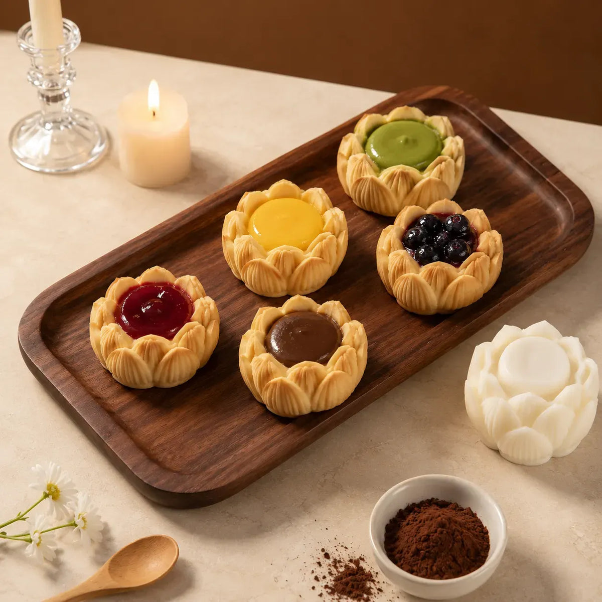 🍪 6-Shape Hand-Press Pastry Mold Set