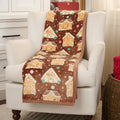 💖Christmas Festive Print Throw Blanket with Border