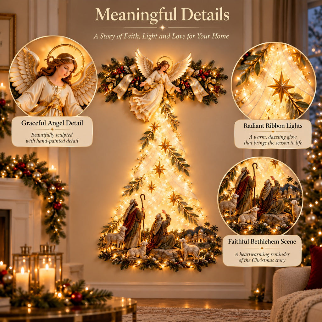 Angels Over Bethlehem Wall Light