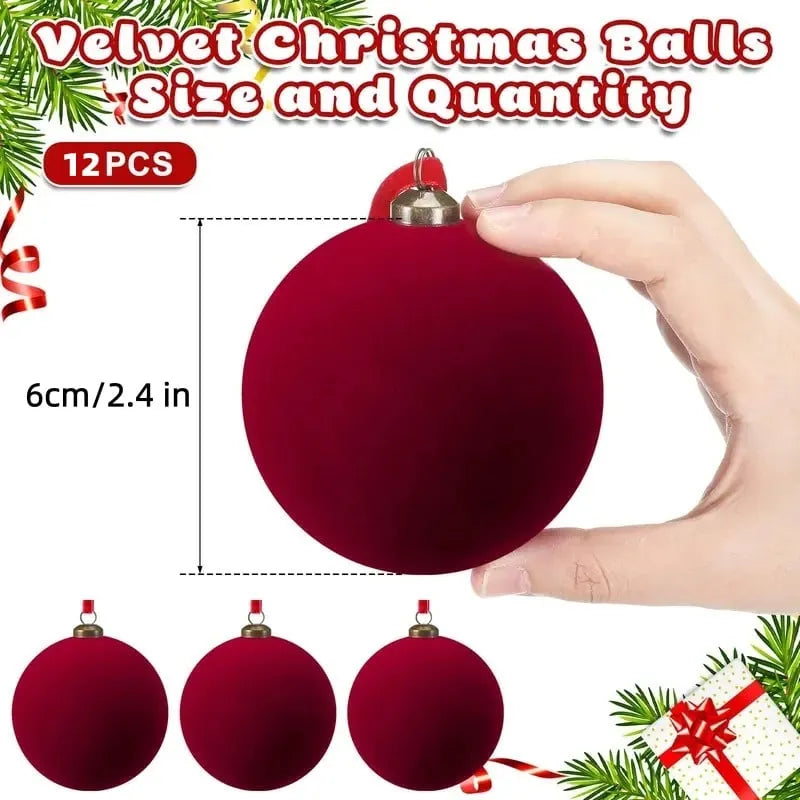 🎅Velvet Christmas Ornament Set