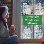 ⏳LAST DAY SALE ONLY￡6.99!🎁🎄 Christmas Village Window Sticker Set
