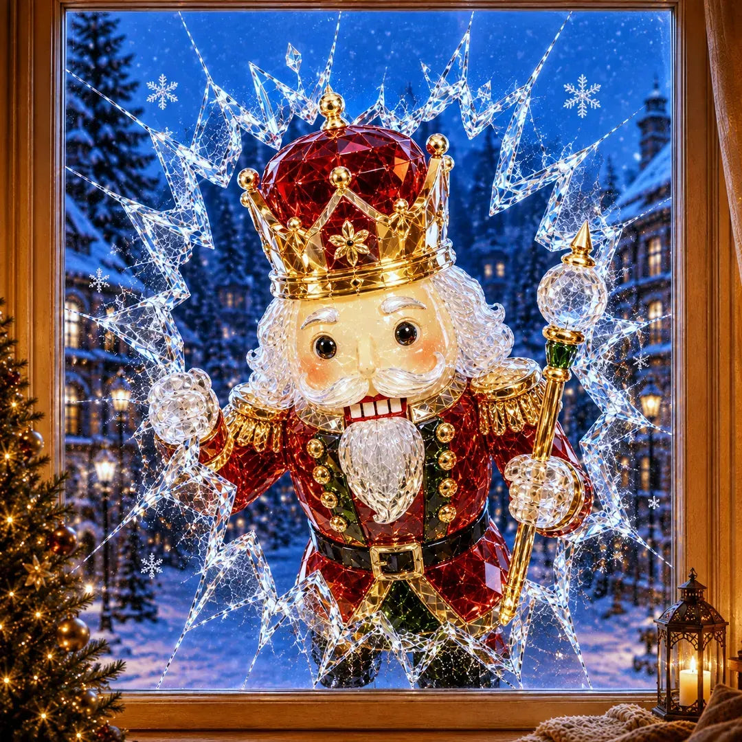 Crystal Christmas Break-In Window Decal