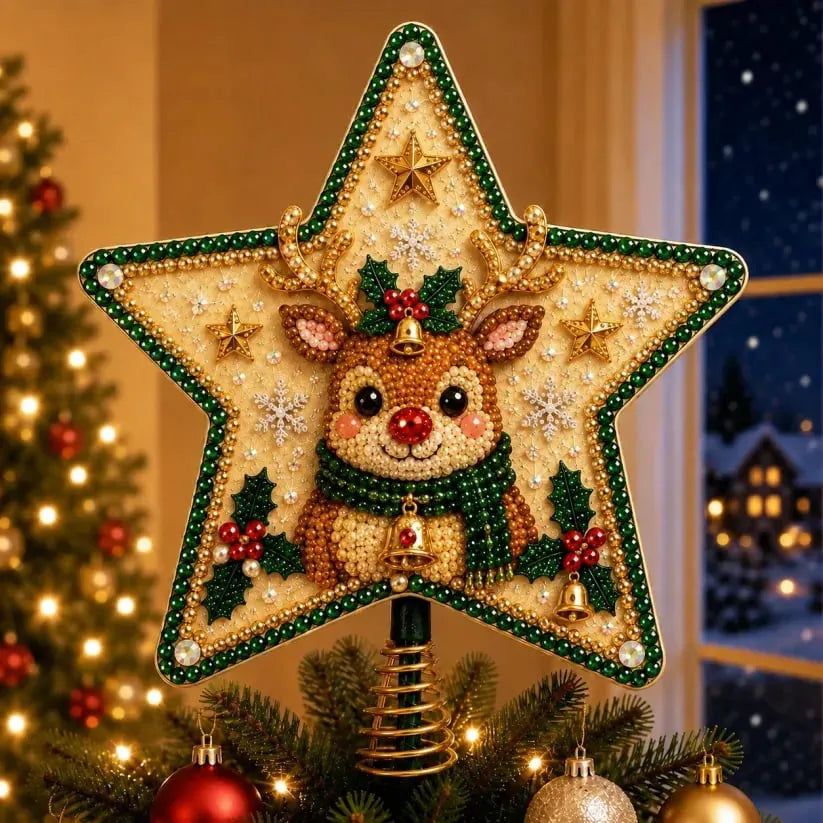 🎄🎅Pearl Diamond Art Christmas Tree Topper Kit