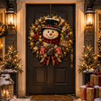 🔥Hot Sale 49% OFF-⛄ Snowman Glow Christmas Wreath