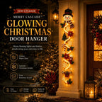 Glowing Christmas Door Hanger | 6 Festive Lighted Designs with Warm Glow, Dimensional Details & Space-Saving Vertical Décor ✨
