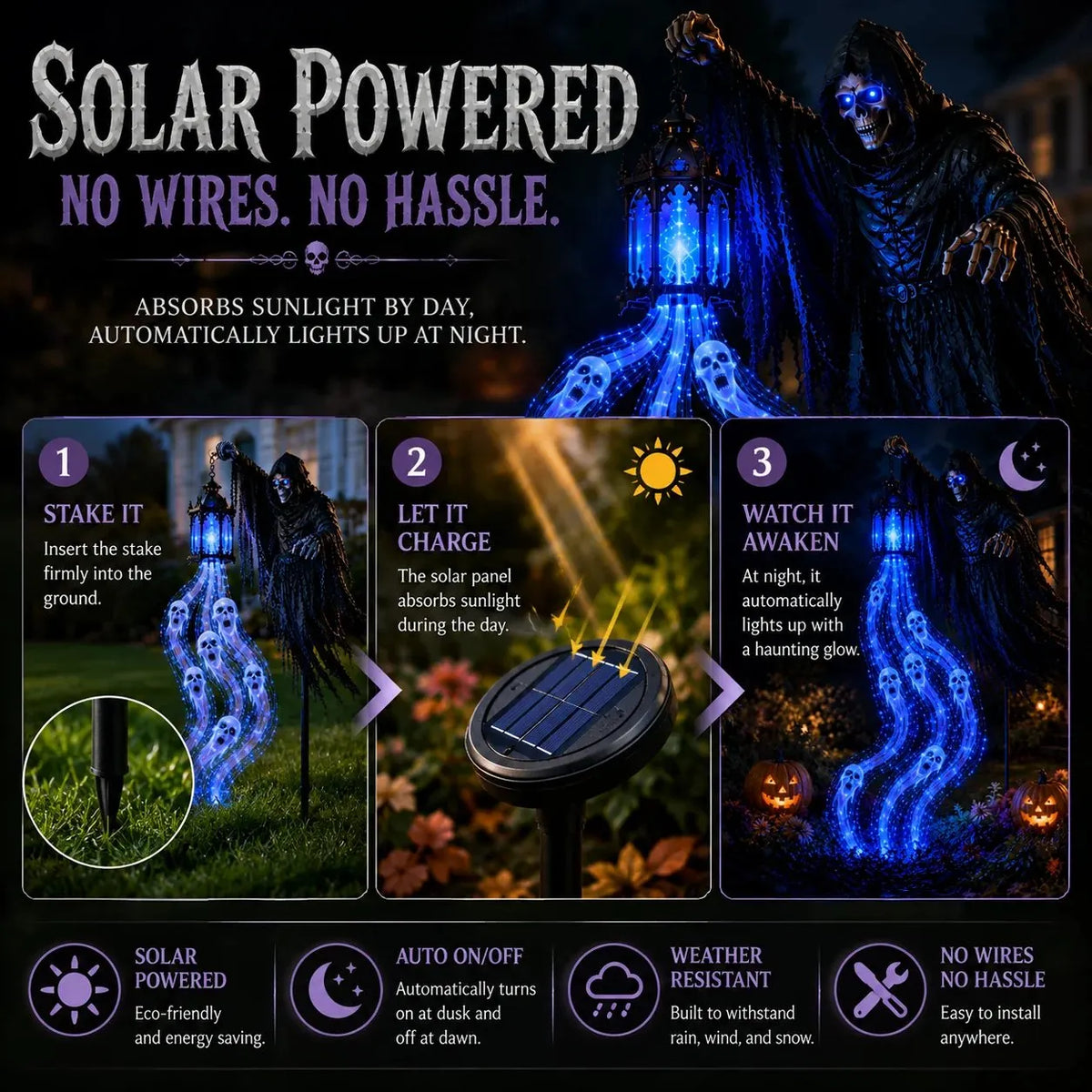Animated Halloween Soul Harvester Garden Light Collection💀
