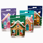 ⏳LAST DAY SALE 50% OFF 🎅🔥50 Pack Christmas Candy Bags Cartoon Stand Up Zipper Pouches for Snowflake Crisp Cookie and Baking Food Packaging