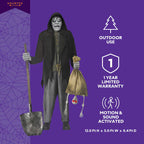 12-ft Lighted Talking Bone Collector Motion Activated Animatronic