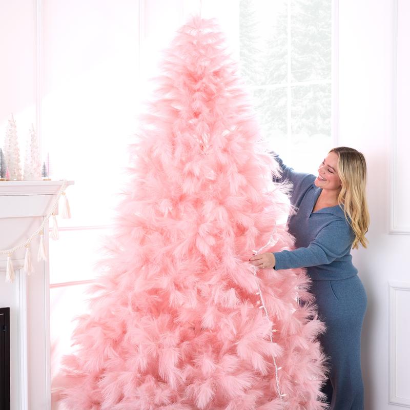 Best Choice Products Premium Artificial Pampas Christmas Trees, Multiple Colors & Sizes, Holiday Décor with Foldable Metal Base