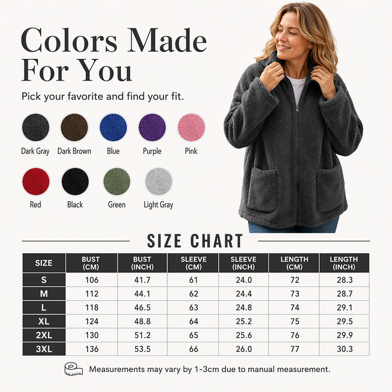 ⏳🍂LAST DAY SALE ONLY ￡16.99!!📢Women's Casual Plush Hooded Jacket