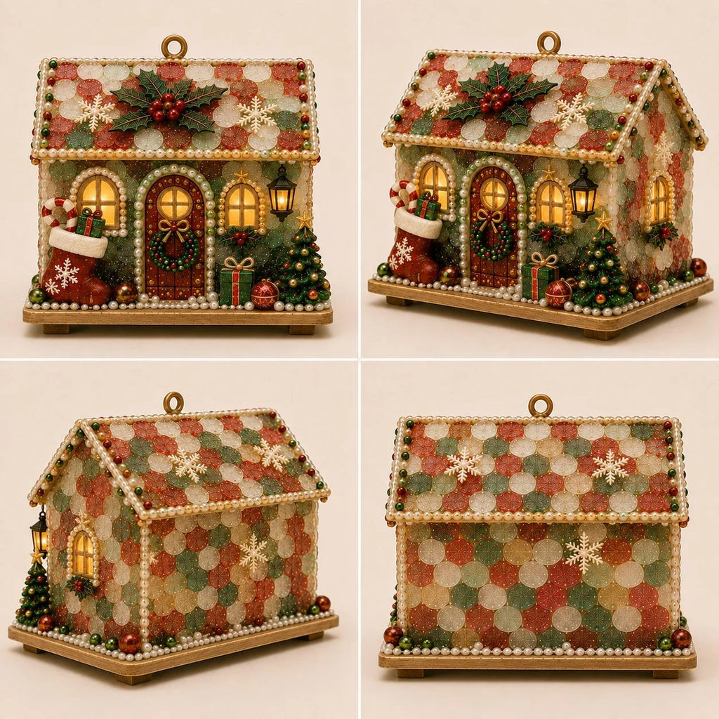 🏡 Beginner-Friendly DIY Glowing Coastal Glass-Style Christmas Cottage Kit Collection