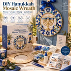 🕎 Beginner-Friendly Hanukkah Mosaic Wreath DIY Kit