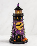 🎃 Beginner-Friendly Lighted Halloween Lighthouse DIY Kit – Sea Glass-Style Mosaic Collection