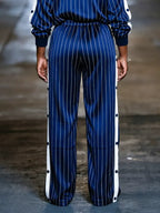 Loose Casual Color Block Straight Pants