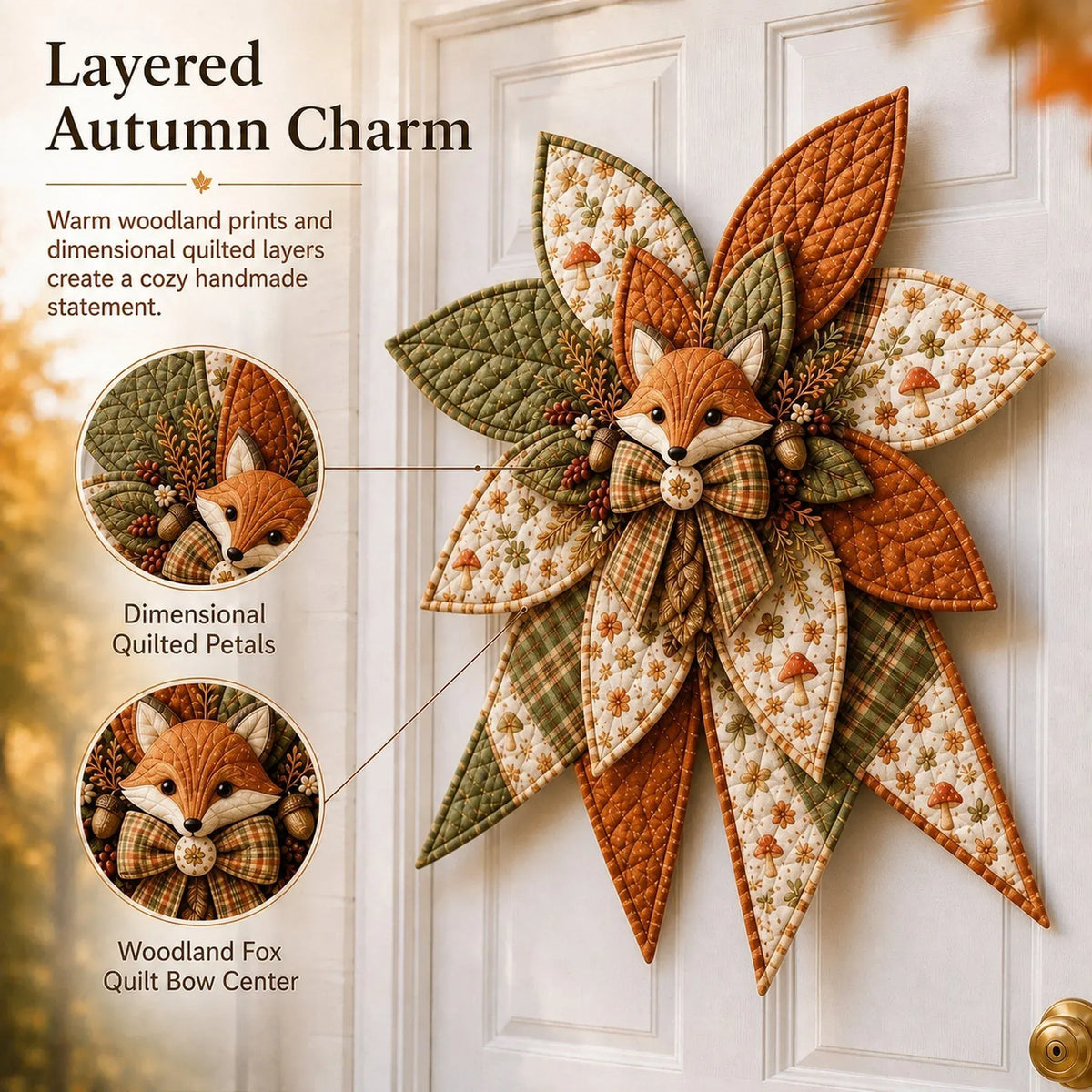 🎀 Beginner-Friendly Oversized Quilted Bow Sewing Kit | Coordinated Printed Fabrics, Batting, Pre-Designed Templates & Complete Supplies for a 3D Statement Bow ✨