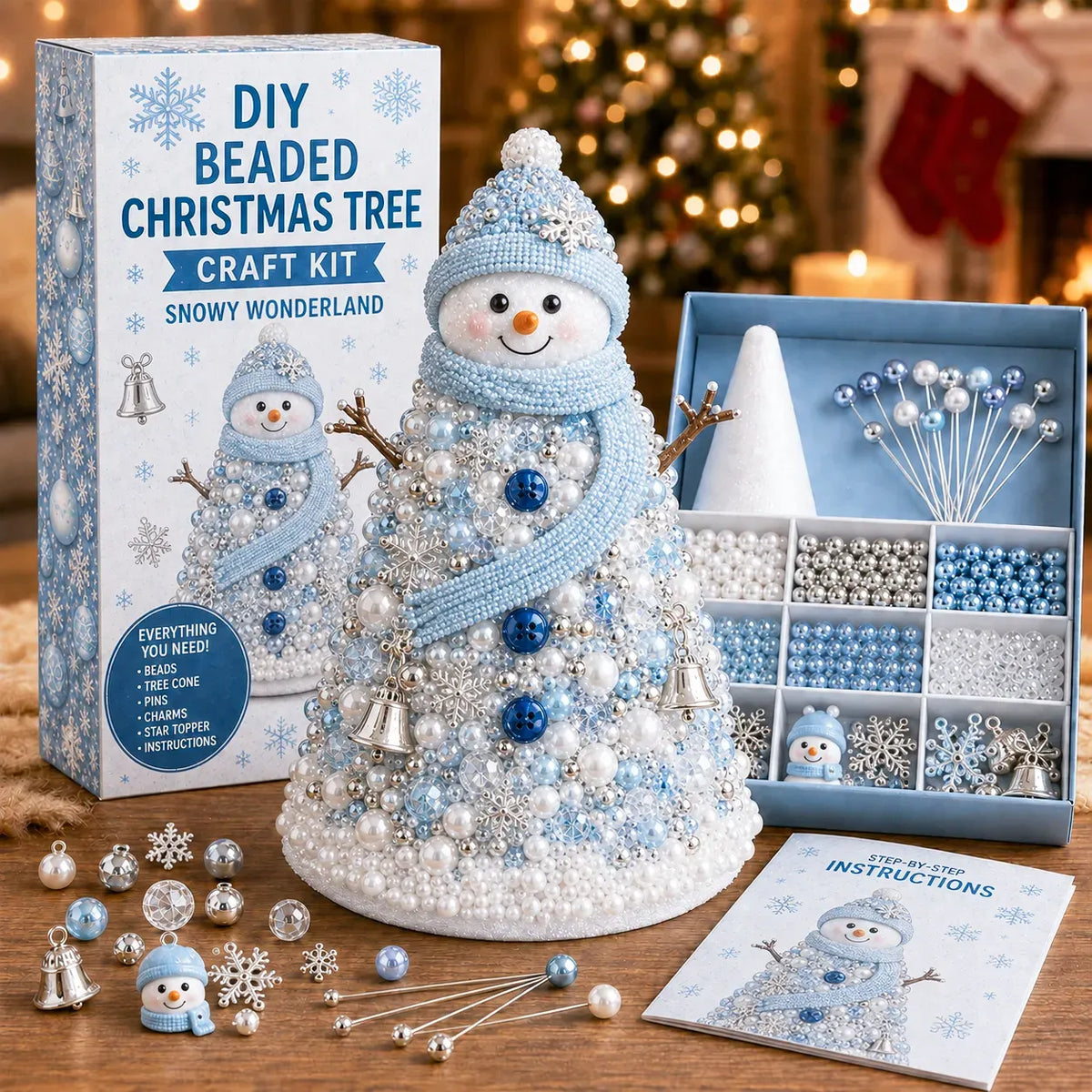 🎄Beginner-Friendly DIY Beaded Christmas Tree Craft Kit Collection
