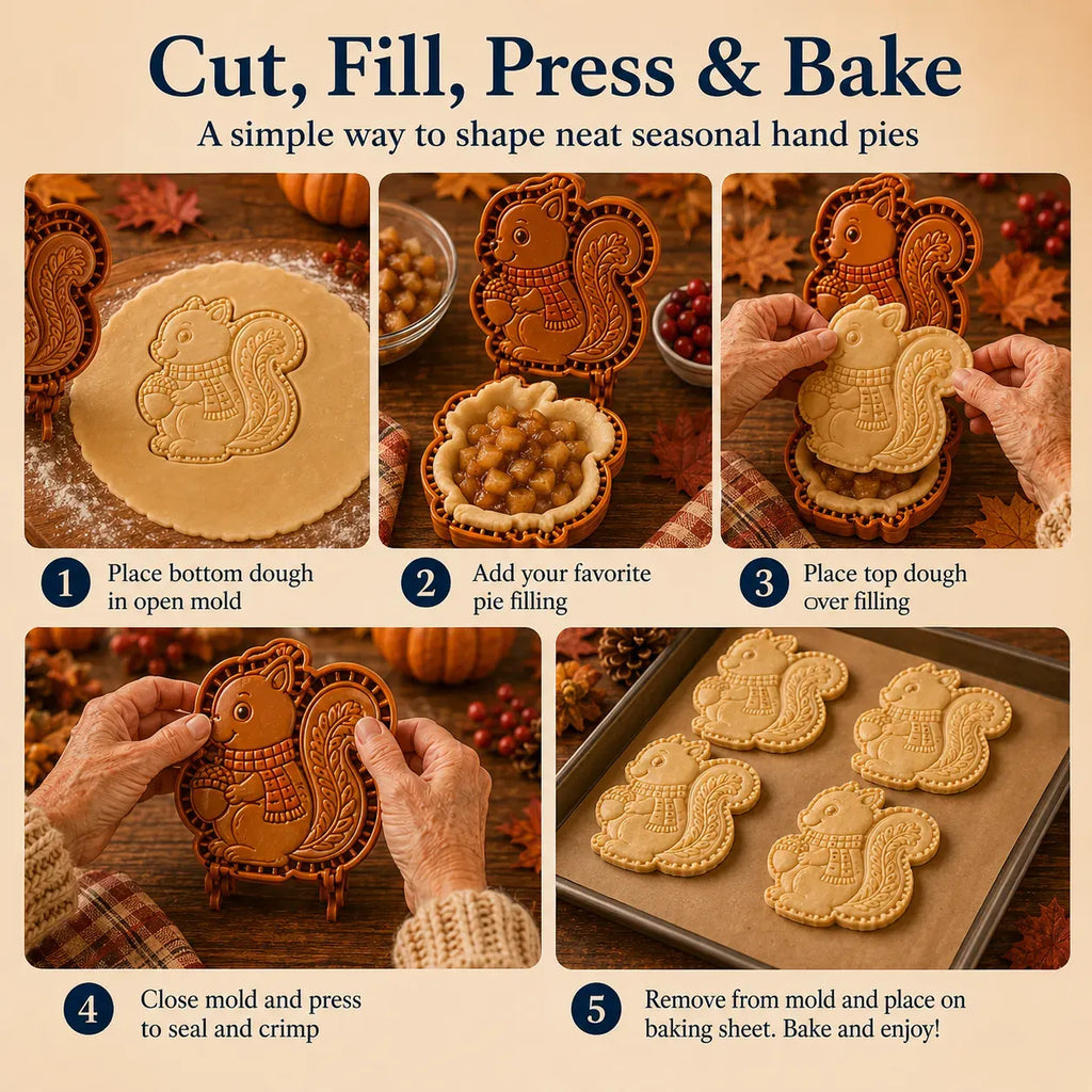 🍂 8-Design Fall Mini Pie Mold Collection
