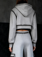Casual Gradient Pattern Hooded Jacket
