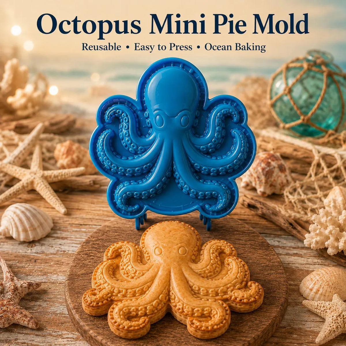 🌊 8-Design Ocean Filled Pie Press Collection
