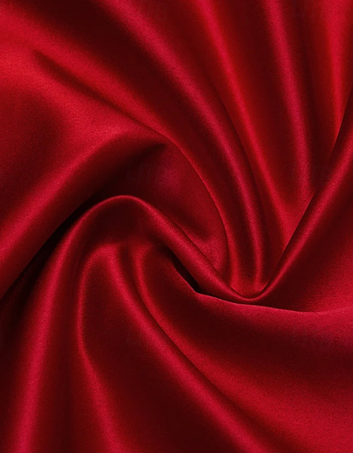 Solid Color Round Neck Satin 3d Flowers Maxi Dress