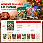 ⏳LAST DAY SALE 50% OFF 🎅🔥50 Pack Christmas Candy Bags Cartoon Stand Up Zipper Pouches for Snowflake Crisp Cookie and Baking Food Packaging