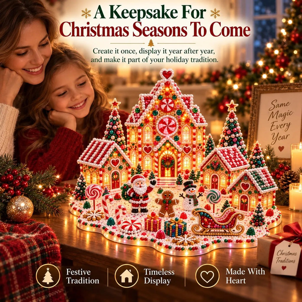 Christmas Village 3D Gem Art Kit