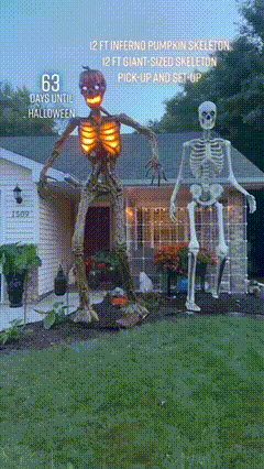 💝✨12 ft. Giant-Sized Skeleton with LifeEyes