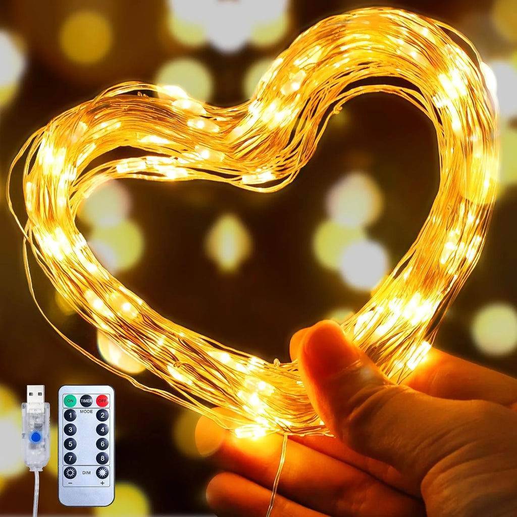 🌲8 Modes 100-600 Christmas LED Firefly Twinkle String Lights