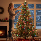 🔥Waterproof Christmas Tree Waterfall Lights with Ring